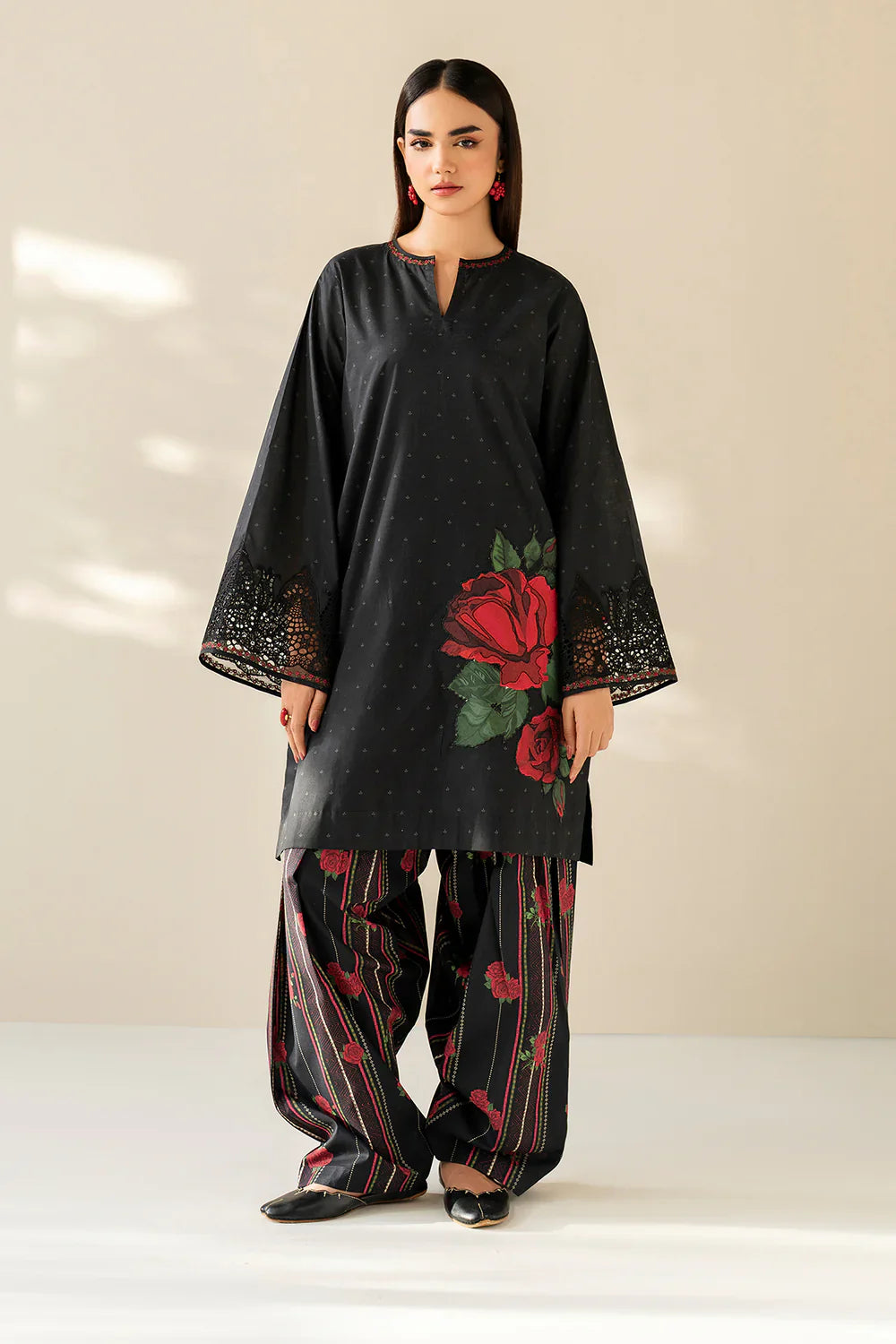 Baroque 2 pcs Printed Unstitched Lawn Suit - PR-1170